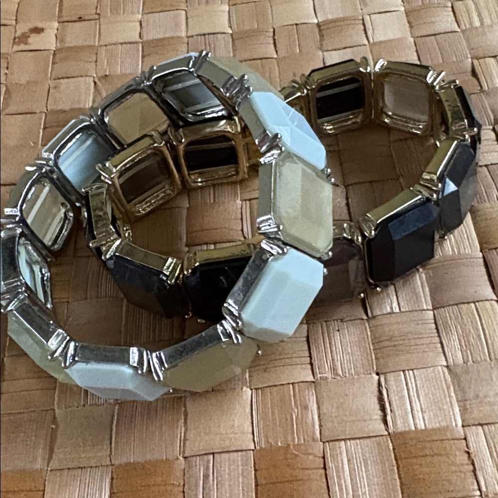 Two elegant stretch bracelets
